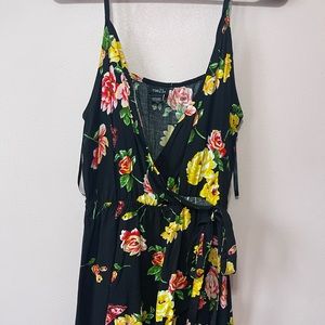 Black floral dress
